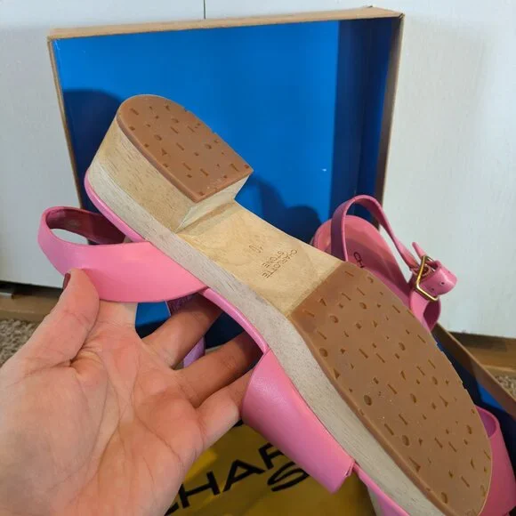 Charlotte Stone Pink Allie Clog Sandals - Picture 5 of 11